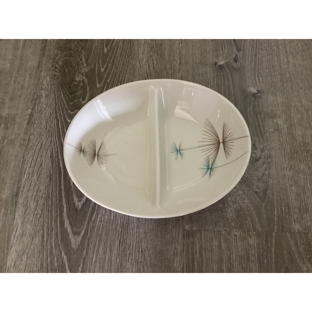 Caribe Casual Carlos Montez G Divided Serving Dish Mid-Century Modern Starburst
